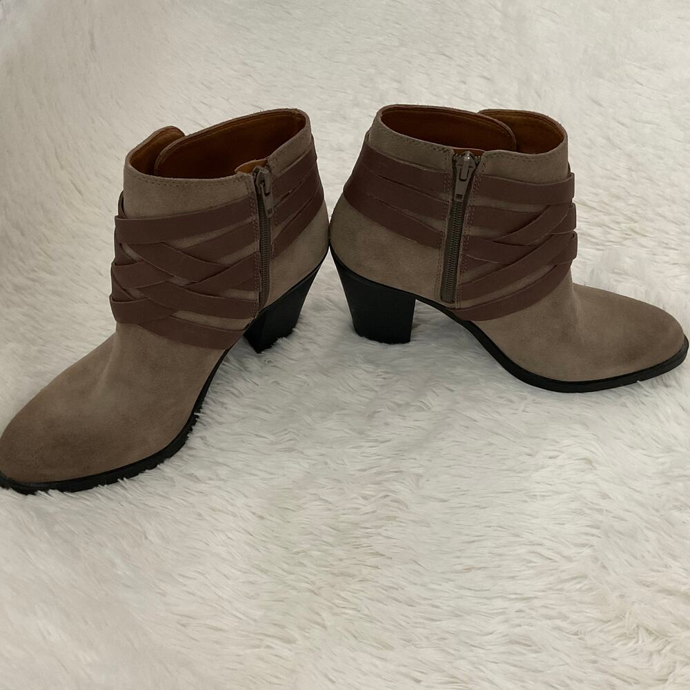 Lucky Brand Elyannah Leather Strappy Ankle Booties - Size 8 - NEW - Picture 5 of 9
